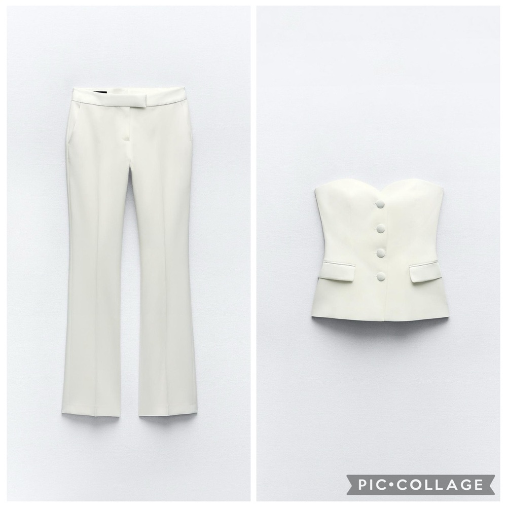 Zara Tailored Bustier & Trouser Sz X-Large